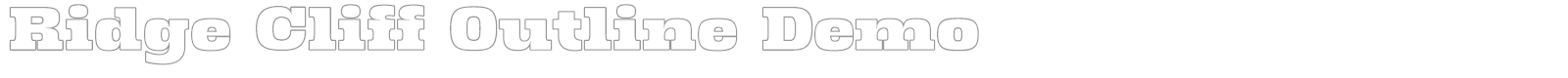 Ridge Cliff font preview